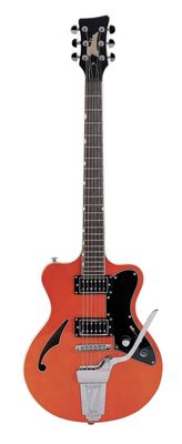 Italia Maranello 61 Semi Hollow Body Electric Guitar in Transparent 