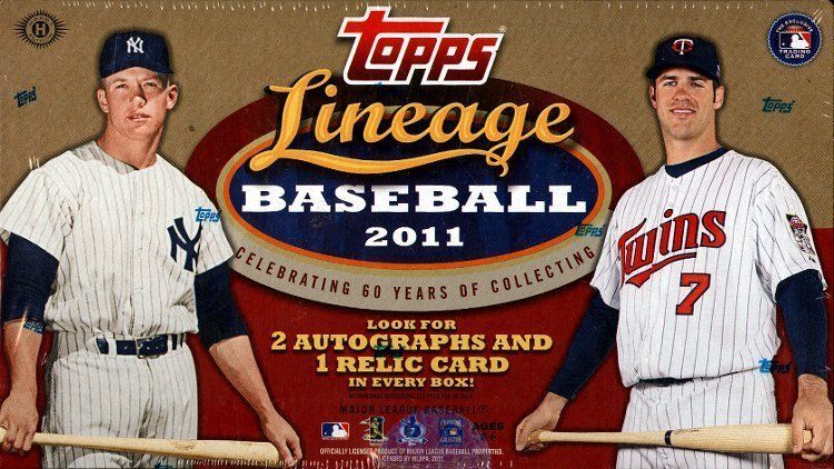   LINEAGE BASEBALL HOBBY 10 BOX CASE BLOWOUT CARDS 041116217791  