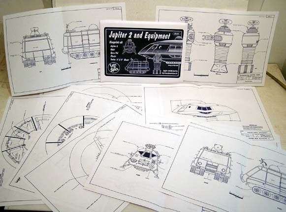 Lost in Space Blueprint Set of 12 Jupiter 2/Robot +  