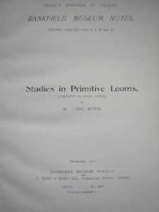 Weaving Looms Primitive Spool Shuttle Bobbin 1918 Roth  