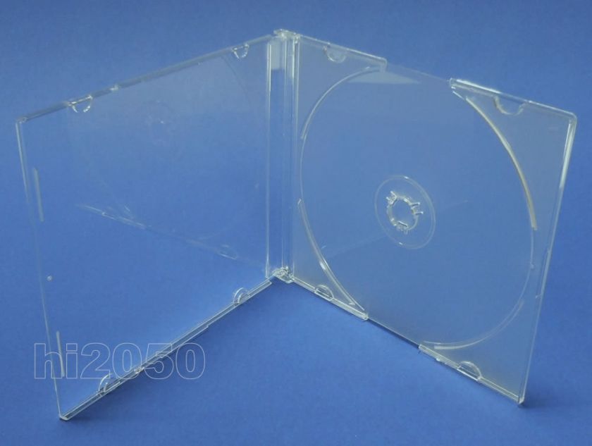 100 New Clear Single Slim Slimline CD Jewel Cases 5mm  