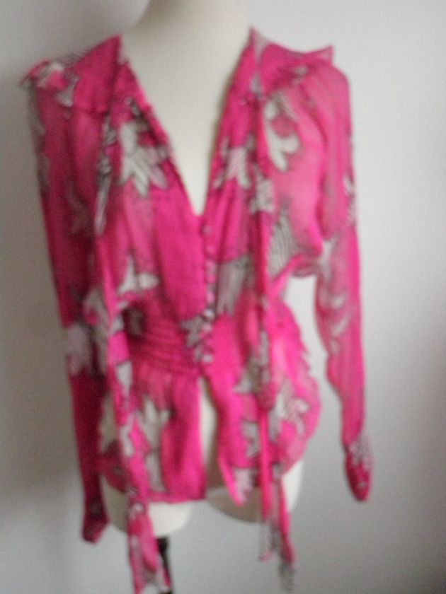 CELIA BIRTWELL VICTORIA BLOUSE LITTLE ROCK PRINT XS  