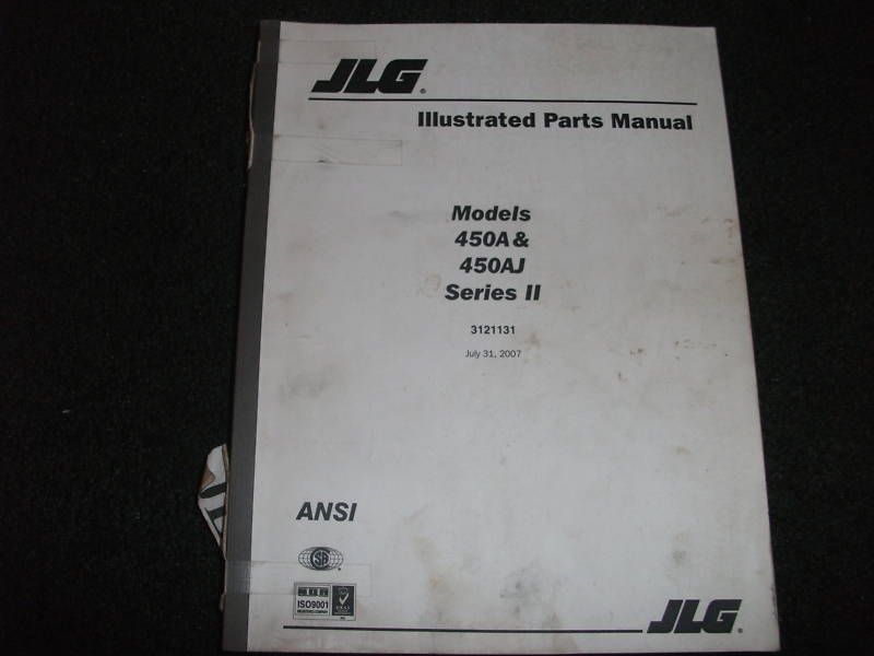 JLG 450A 450AJ series II parts manual  