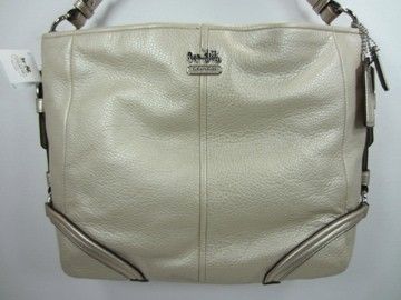   COACH Champagne Chelsea LEATHER Katrina Shoulder Bag Hobo Purse 18901