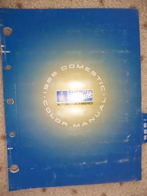 1996 Sherwin Williams Paint Domestic Car Color Manual y  