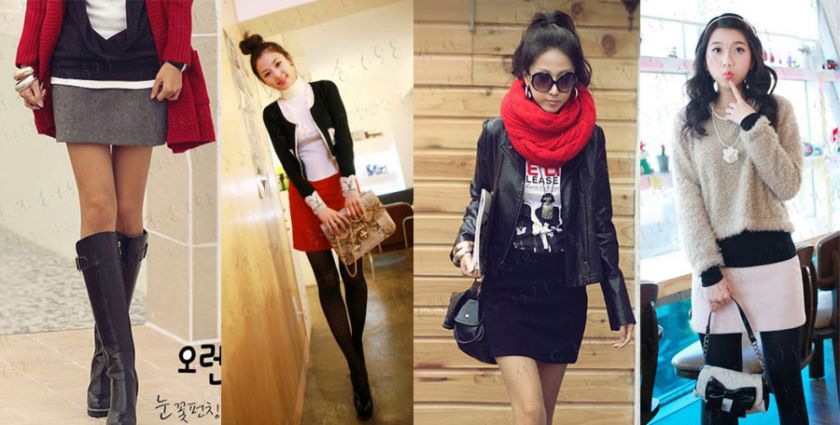 13 Colors 4 Size Warm Fashion Women Casual Short Skirts A line Winter 
