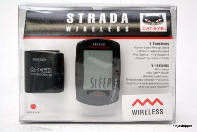 CATEYE STRADA WIRELESS Bike COMPUTER RD300W BLACK NEW  