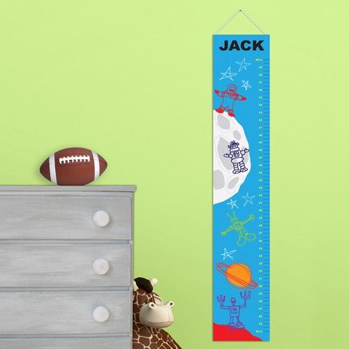 Personalized Kids Boy Girl Height Chart Wall Art Canvas, Child Room 