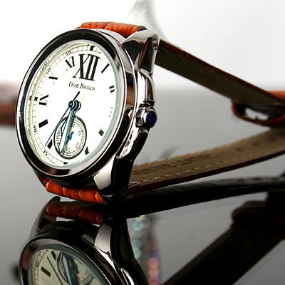 Don Bosco]Roman numeral dial WATCH, Genuine Leather bands fashion 