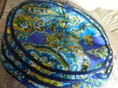   UNION MADE Vintage SILK SATIN TURBAN PAISLEY HAT BRIGHT COLORS  