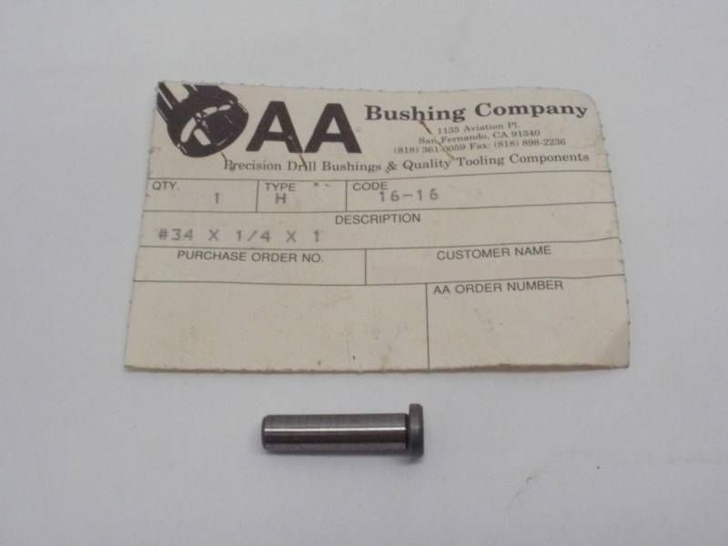 AA BUSHING #34x1/4x1 Head Press Drill Jig Bushing *14  