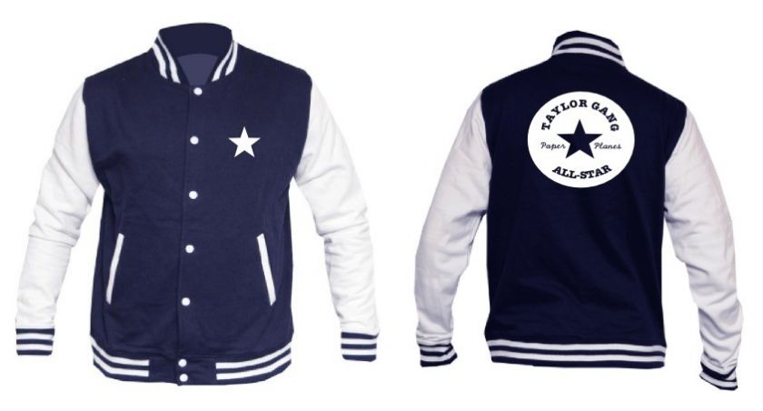 Taylor Gang All Star Varsity College Baseball Jacket Wiz Khalifa NEW 