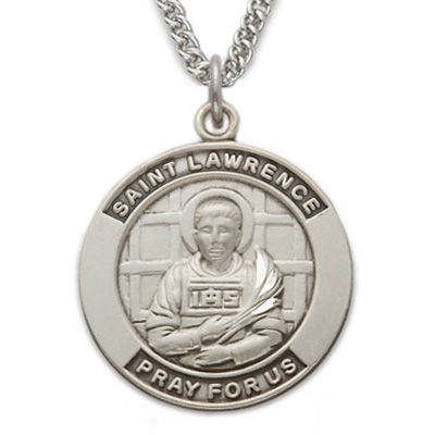 Silver Cooks or Blindness Patron Saint Lawrence Medal  