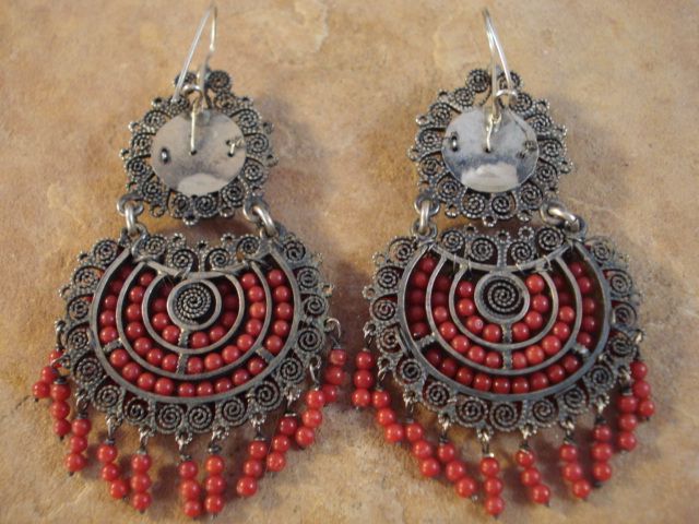 Beautiful Traditional Sterling Silver Earrings From Oaxaca