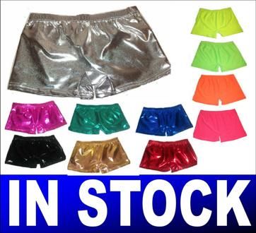 Hot Pants Neon Plain & Metallic Shorts Tutu 3 Sizes New  