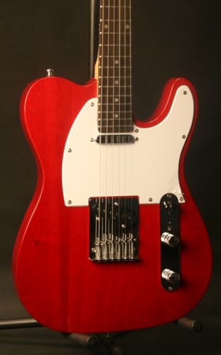 Gitano Electric Guitar Tele style Solid Mahogany body Trans. Red New 