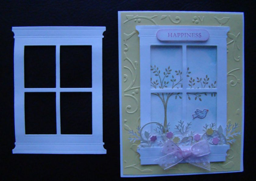 Window Die Cut   Made with Stampin Up Paper   for handmade cards 
