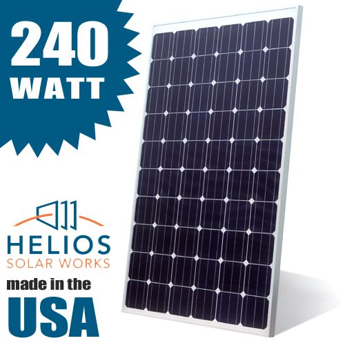   Mono Crystalline 60 Cell Solar Panel 240 Watt 30V Solar Cells  