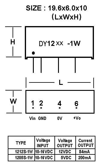 DC DC Converter Isolated Power Supply In10V 16V Out 5V  