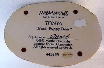 Miss Marthas Collection TONYA Hush Puppy Dear 1991  