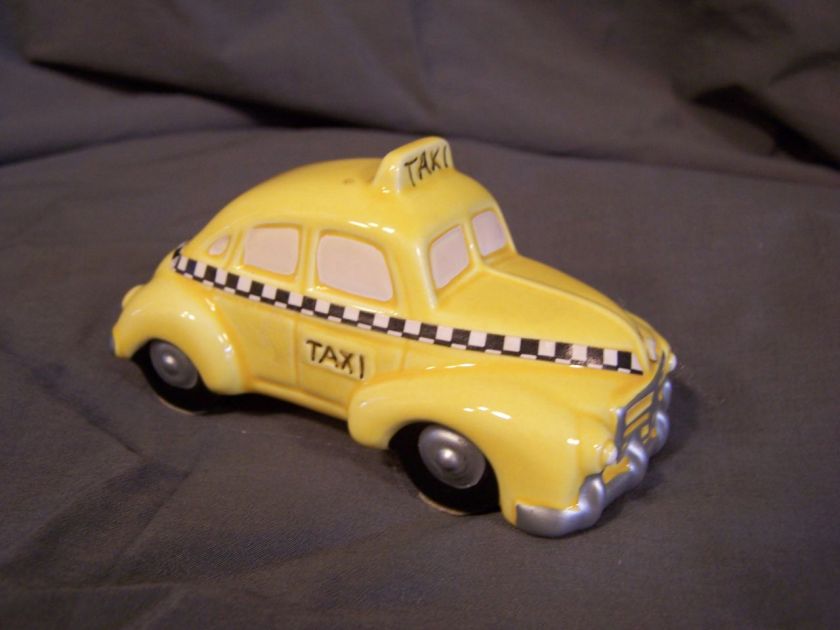 Dept 56 Yellow Taxi Cab Black & White Checkered Cab  
