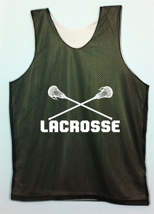 Numbered Lacrosse Crossed Sticks Pinnie Penny Reversible Choice Size 