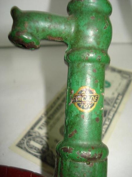 Antique Signed Arcade Toy Cast Iron Water Pump  