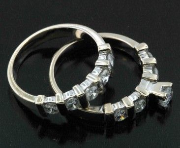 14 CARAT DIAMOND ENGAGEMENT SET 18K WHITE GOLD  