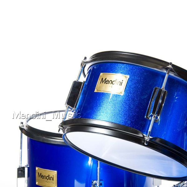 NEW BLUE 5 PC CHILD JUNIOR DRUM SET+STICK+THRONE+CYMBAL  