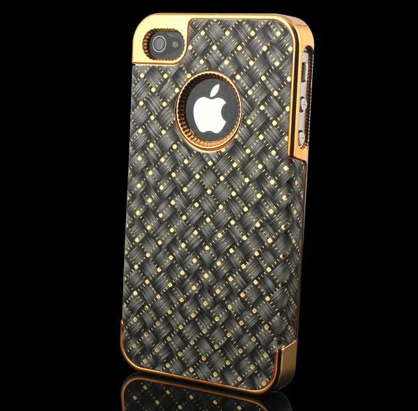 Luxury Bling Leather Hard Back Skin Case Cover For Apple iphone 4 4G 