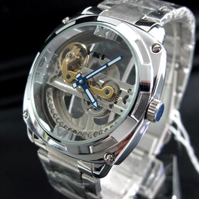   auto mechanical very nice case material stainless steel with abs