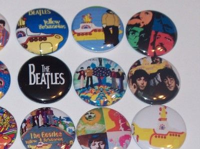 LOT OF 15 BEATLES YELLOW SUBMARINE BUTTONS PINS BADGES  