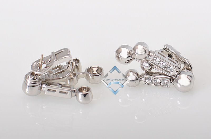 Bvlgari 18k White Gold Diamond Necklace Earring Set  
