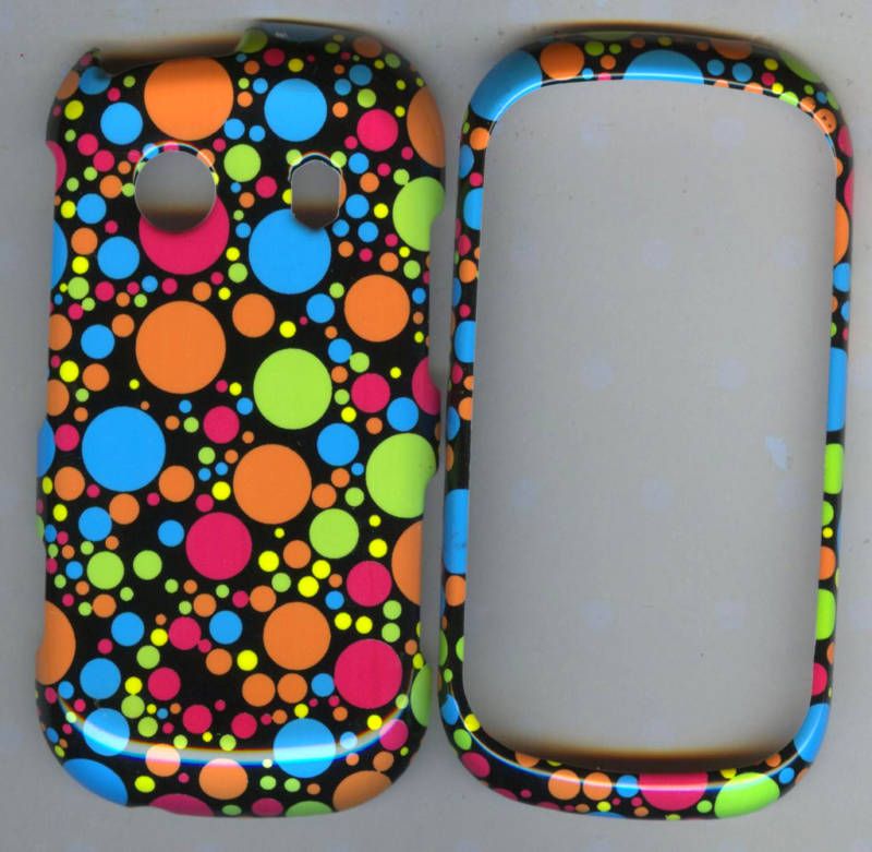 Cover Case Samsung Seek SPHM350 Sprint Boost Mobile Polkadot  