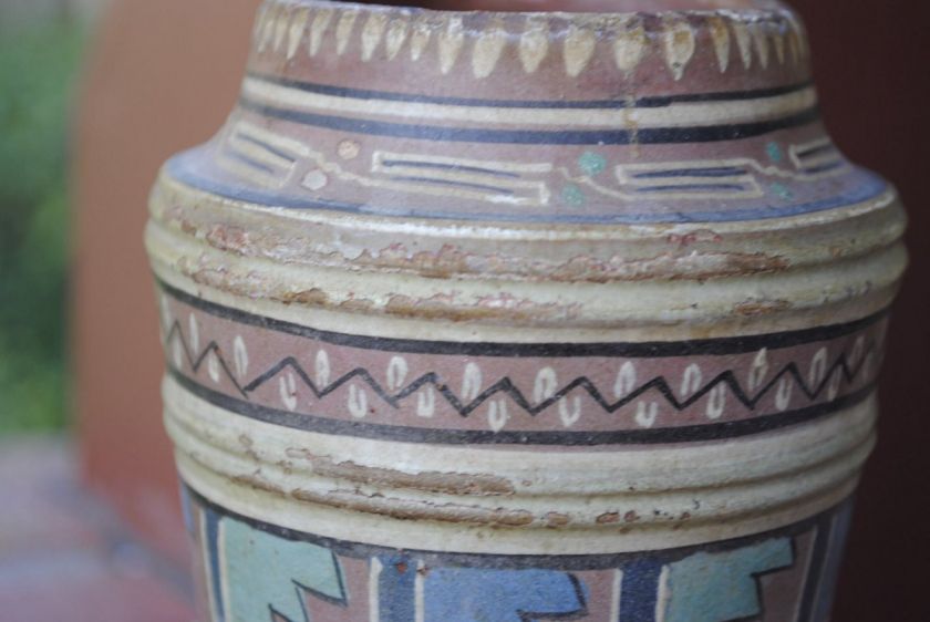 Very Old Mexican Pottery Tonala Style Vase 1920 30s  