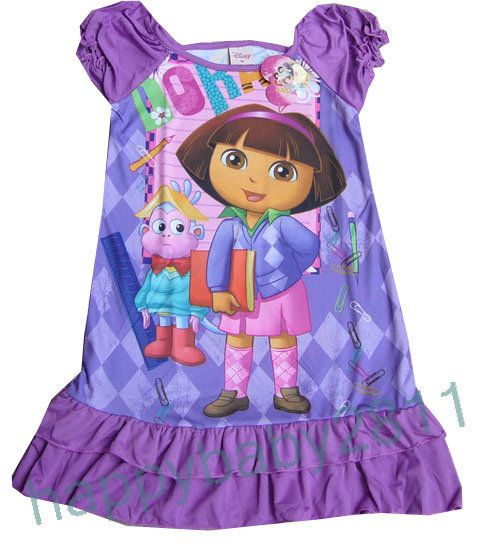 BRAND NEW Girls Dora L for age 6 7 Girls Princess version sleepwear 