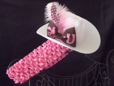 Newborn Infant Cowgirls Rule Tutu w/hat headband~CUTE  