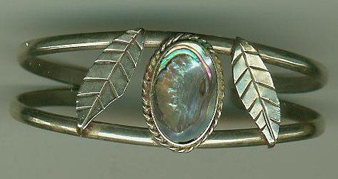 VINTAGE MEXICO ABALONE GIRLS LADIES BRACELET sm 6  