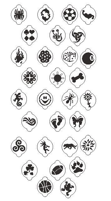 30 Piece Face Painting Stencil Set  