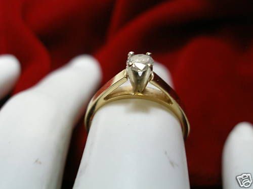 ESTATE SALE 14KT GENUINE DIAMOND SOLITAIRE .30CT  