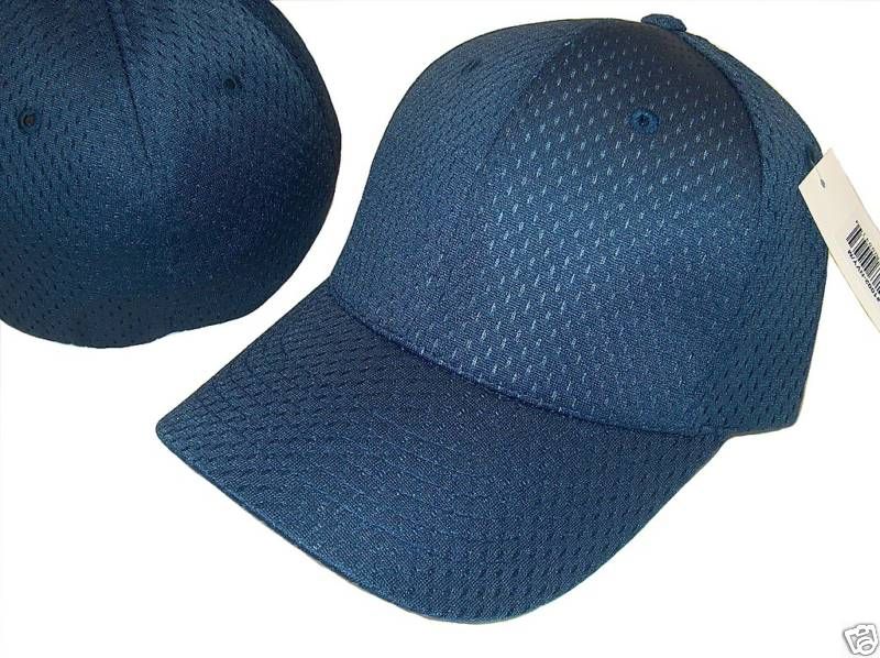 BLUE FLEX ULTRA FIT MESH BASEBALL CAP HAT HATS CAPS S/M  