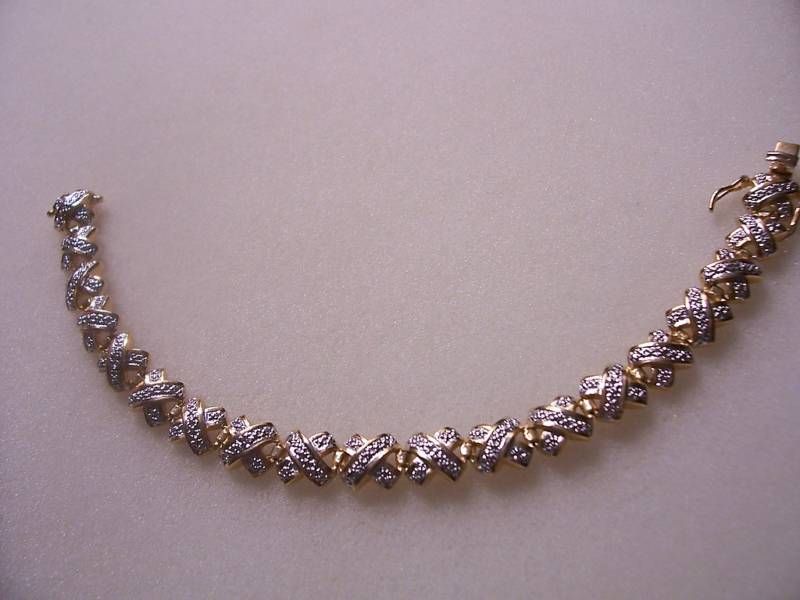 Gold over silver bracelet,great cnd,925,CHINA,7 1/4  