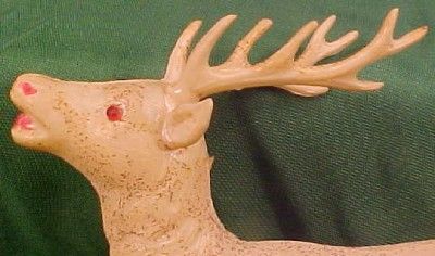 Large Vintage REINDEER CELLULOID CHRISTMAS TOY Putz  