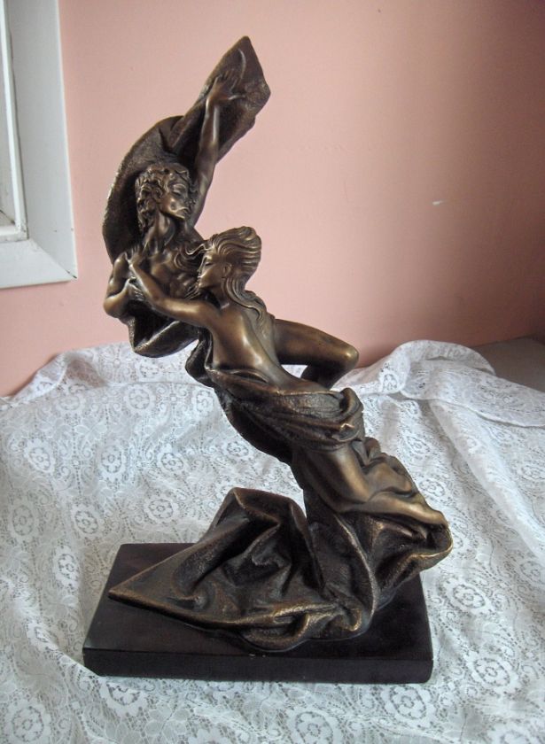 Austin Metal Sculpture Bronze Black Soaring Spirits Lovers Signed