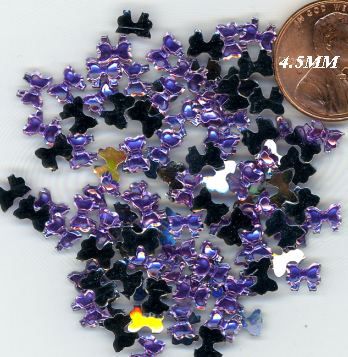 100 Rhinestones LT. PURPLE new lots Arts Crafts BOWS  