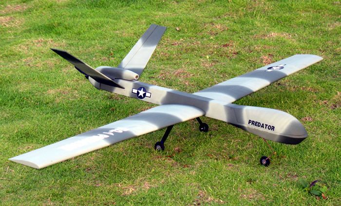 UAV 63 Drone Electric RC R/C Airplane Plane Biplane Balsa ARF Grey 