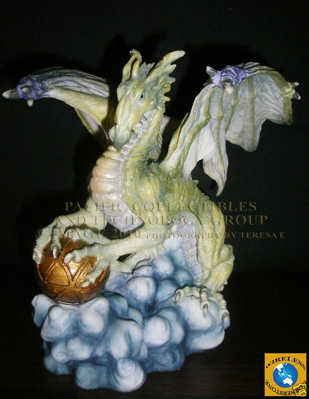 JODY BERGSMA WORLD DRAGON STATUE ON CLOUDS FIGURINE ART  