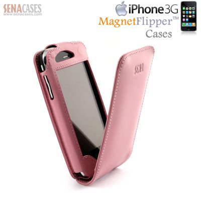 SENA APPLE IPHONE 3G & 3GS MAGNET FLIPPER LEATHER CASE  