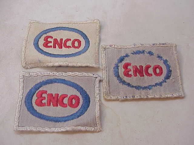 VINTAGE ENCO GAS STATION OIL UNIFORM PATCH~LOT patches  