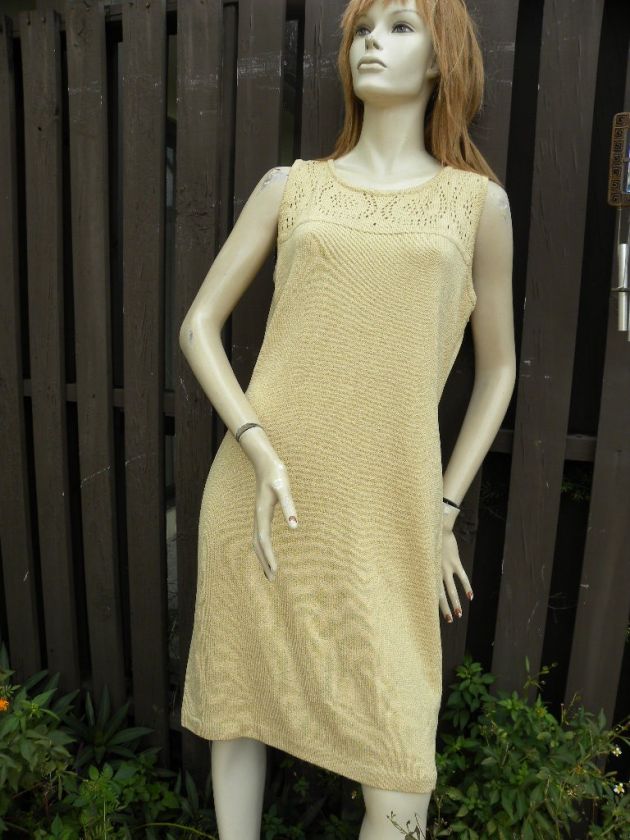 ST.JOHN GORGEOUS GOLD SHIMMER DRESS NWT $765 SZ 10  